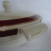 Opaque porcelain vegetable tureen/tureen from digoin sarreguemines, pasteur model