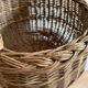 Panier osier rond ancien