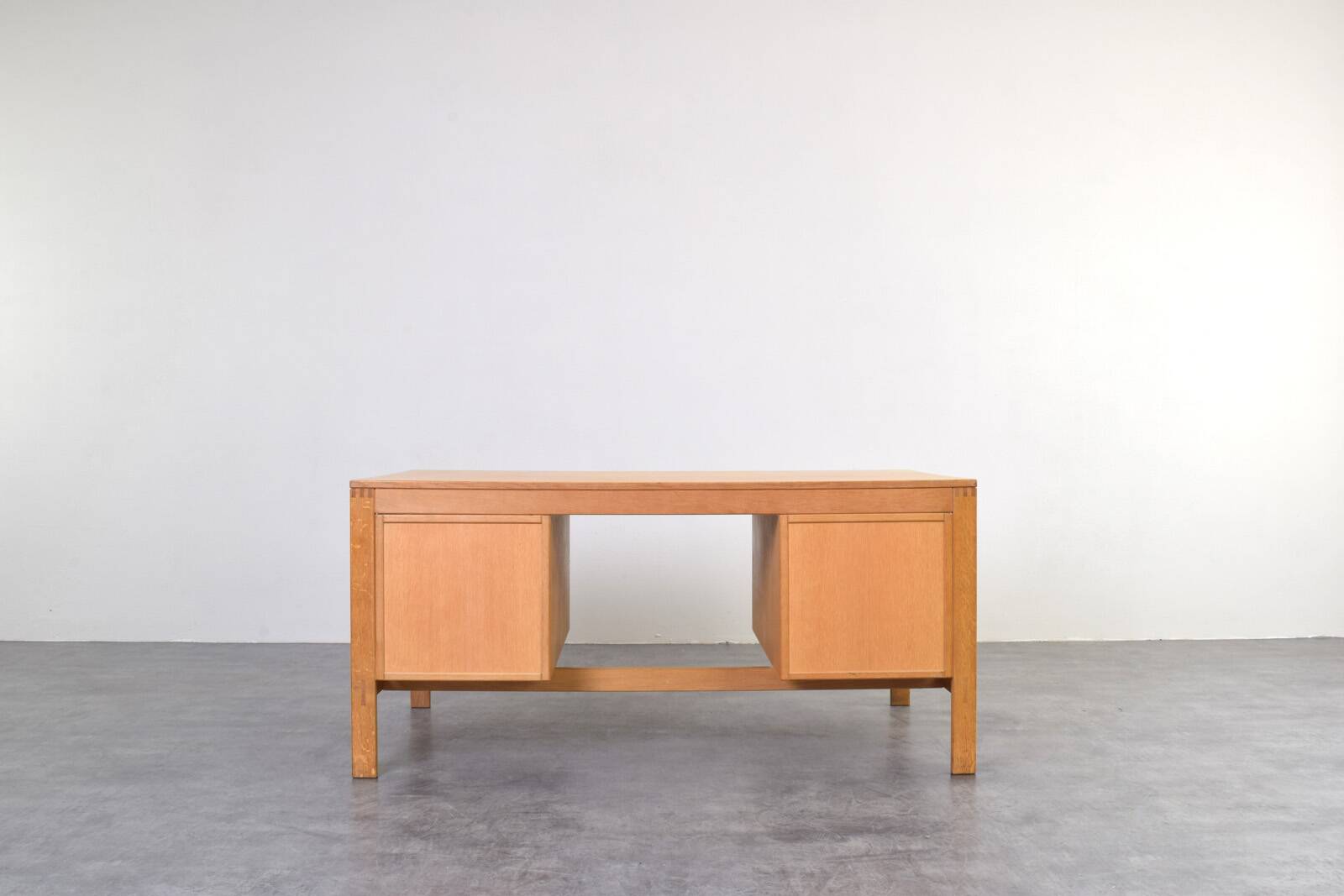 Mid-Century Oak Desk by Chr. Rasmussen for Randers Møbelfabrik, 1970s.