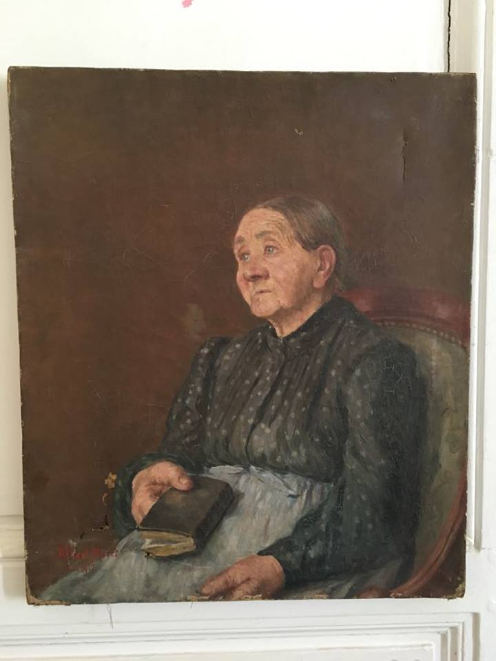 Portrait à l'huile 1912 "mamie nova"