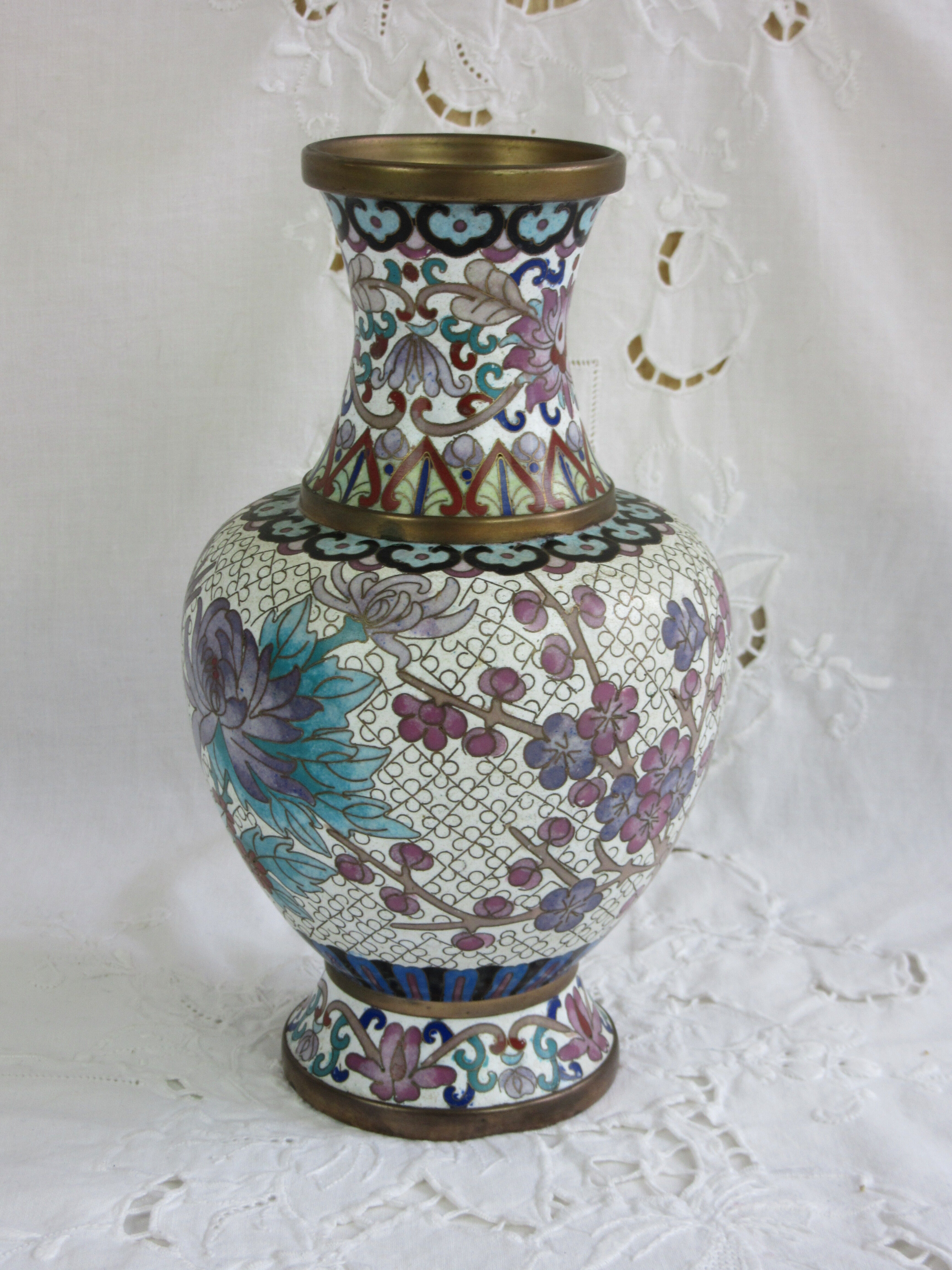 Siloed enamels vase