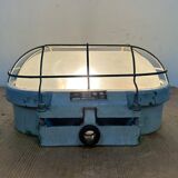 Industrial Cast Aluminium Wall Light with Milk Glass from Elektrosvit, 1970s