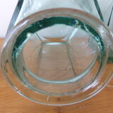 Bocal octogonal en verre vert
