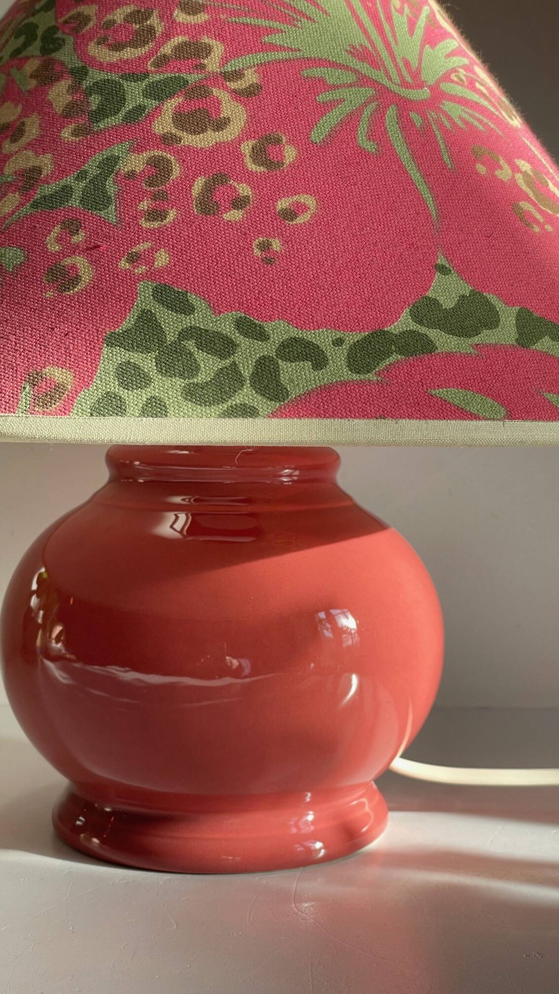 VINTAGE Leopard Ceramic LAMP