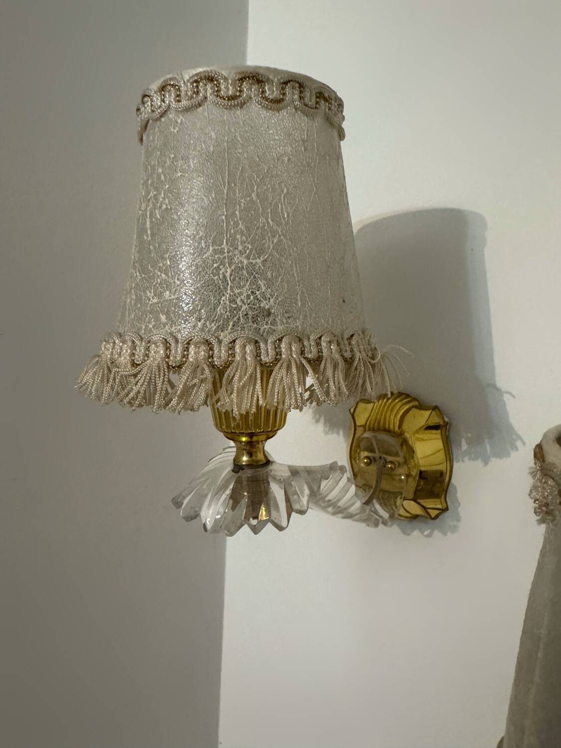 60s gold plexi wall lights