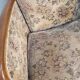 Art Deco armchair with system - original floral velvet fabric