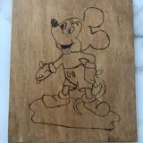 Small old still life painting of a bouquet of roses