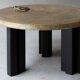 Coffee table in etched brass by Christian Krekels, Belgium, 1990