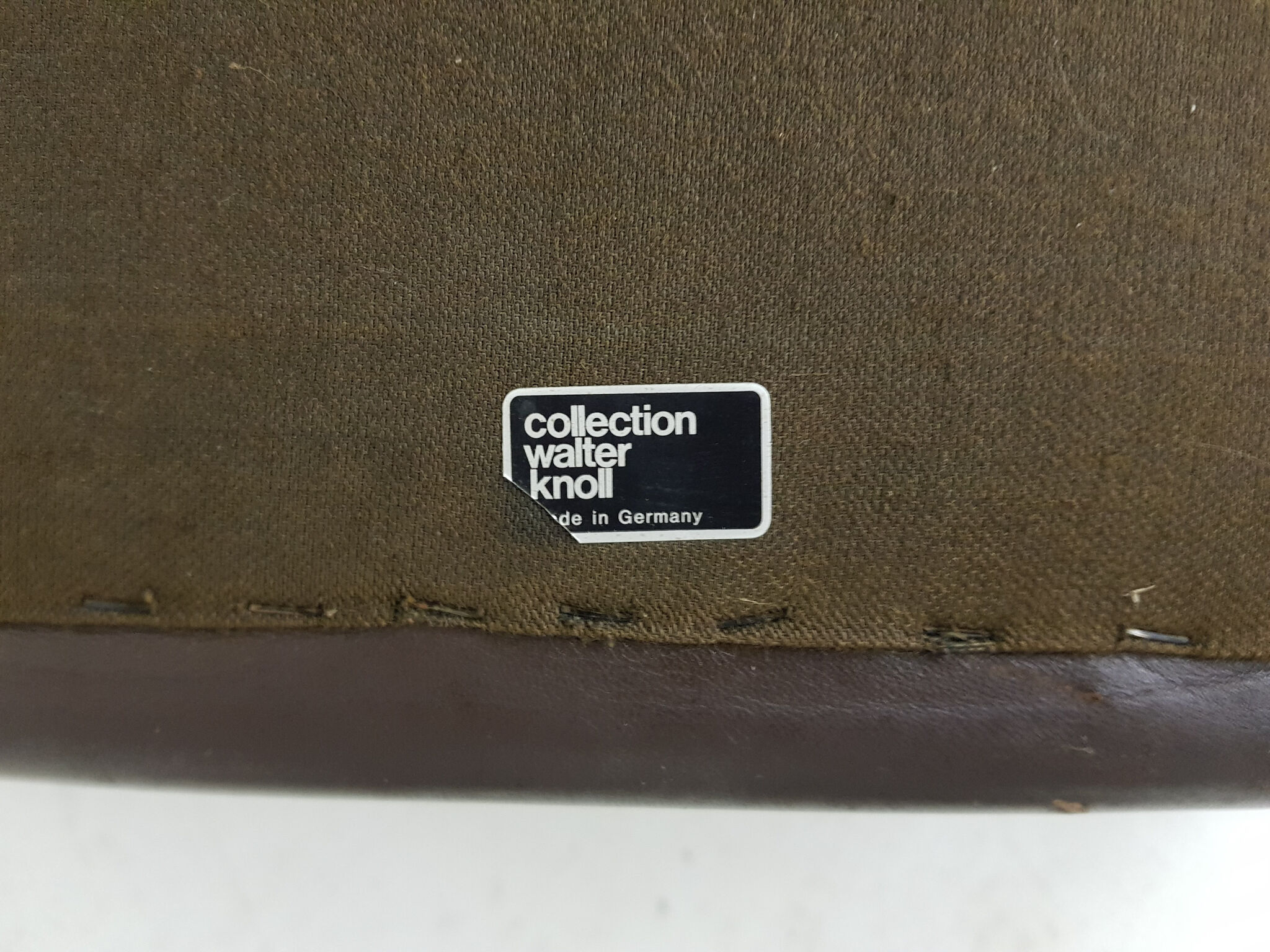 Walter Knoll leather swivel desk chair, Germany 1970's