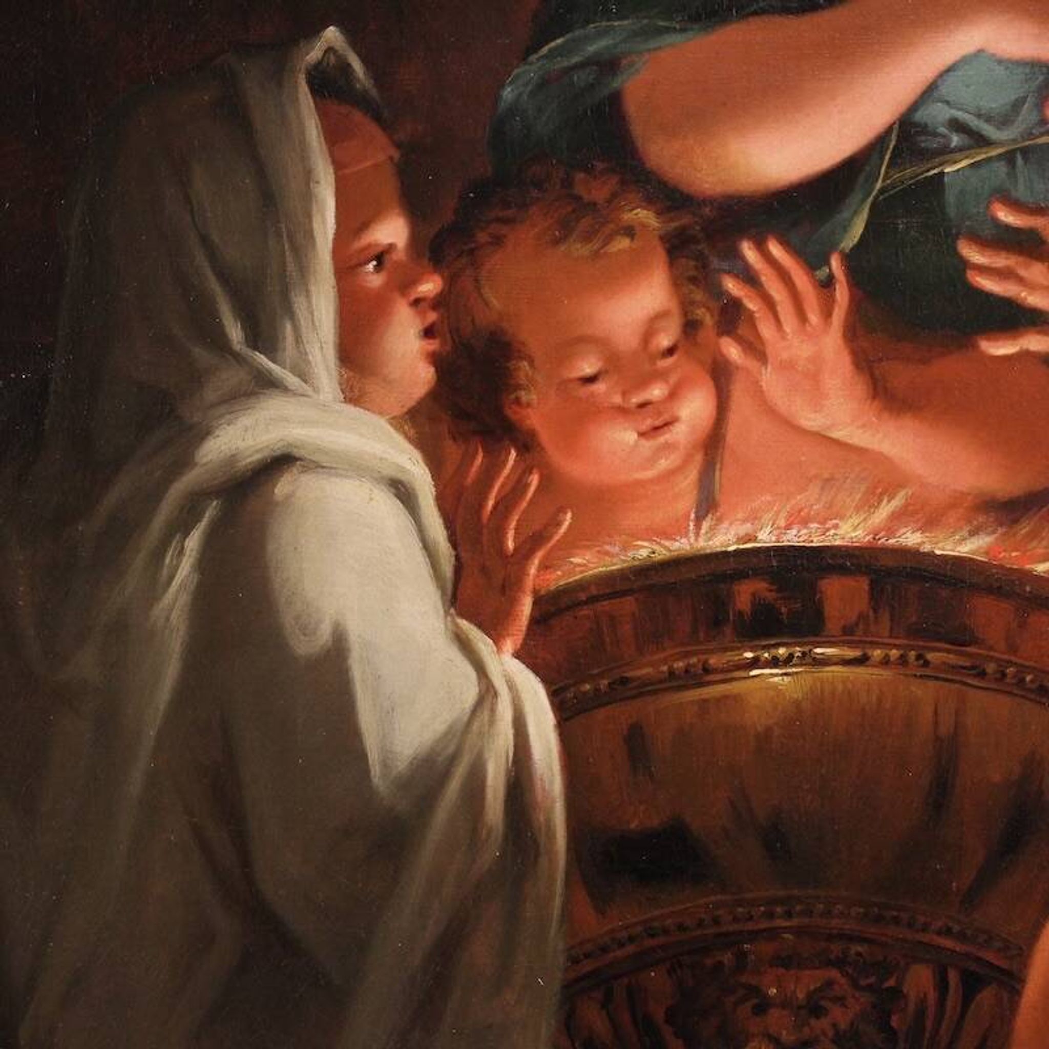 Great 18th century painting, allegory of winter