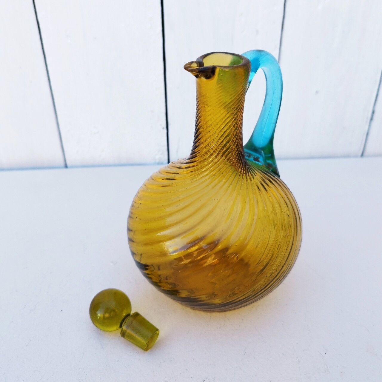 Old glass decanter Georges Sand Vintage