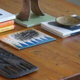 Modern Swedish coffee table in solid pine by Sven Larsson, brutalist, 1970s.