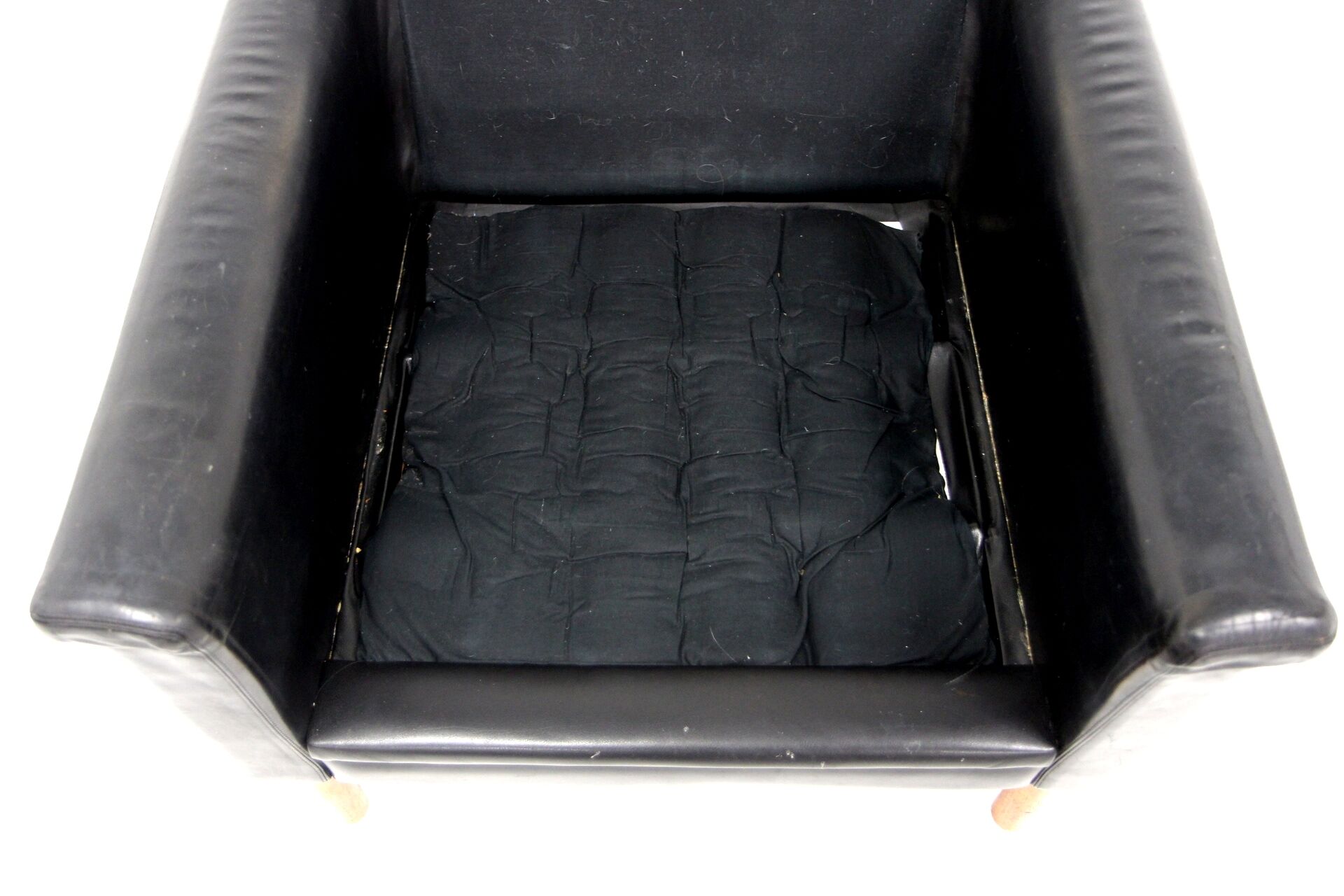 Fauteuil scandinave en cuir, Suède, 1960