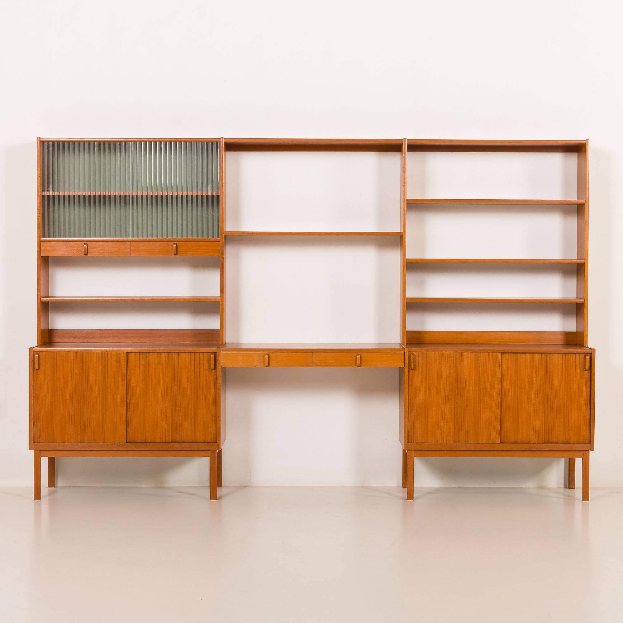 Free standing wall unit with a desk by bertil fridhagen, sweden, 1960s