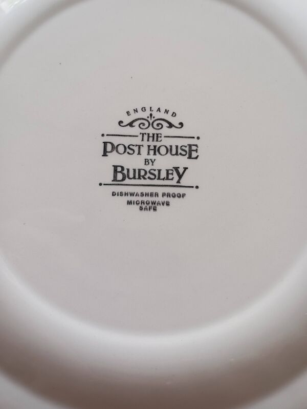 6 assiettes plates anglaises Bursley ''The Posthouse