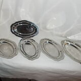 Lot of 5 oval raviers in stainless steel