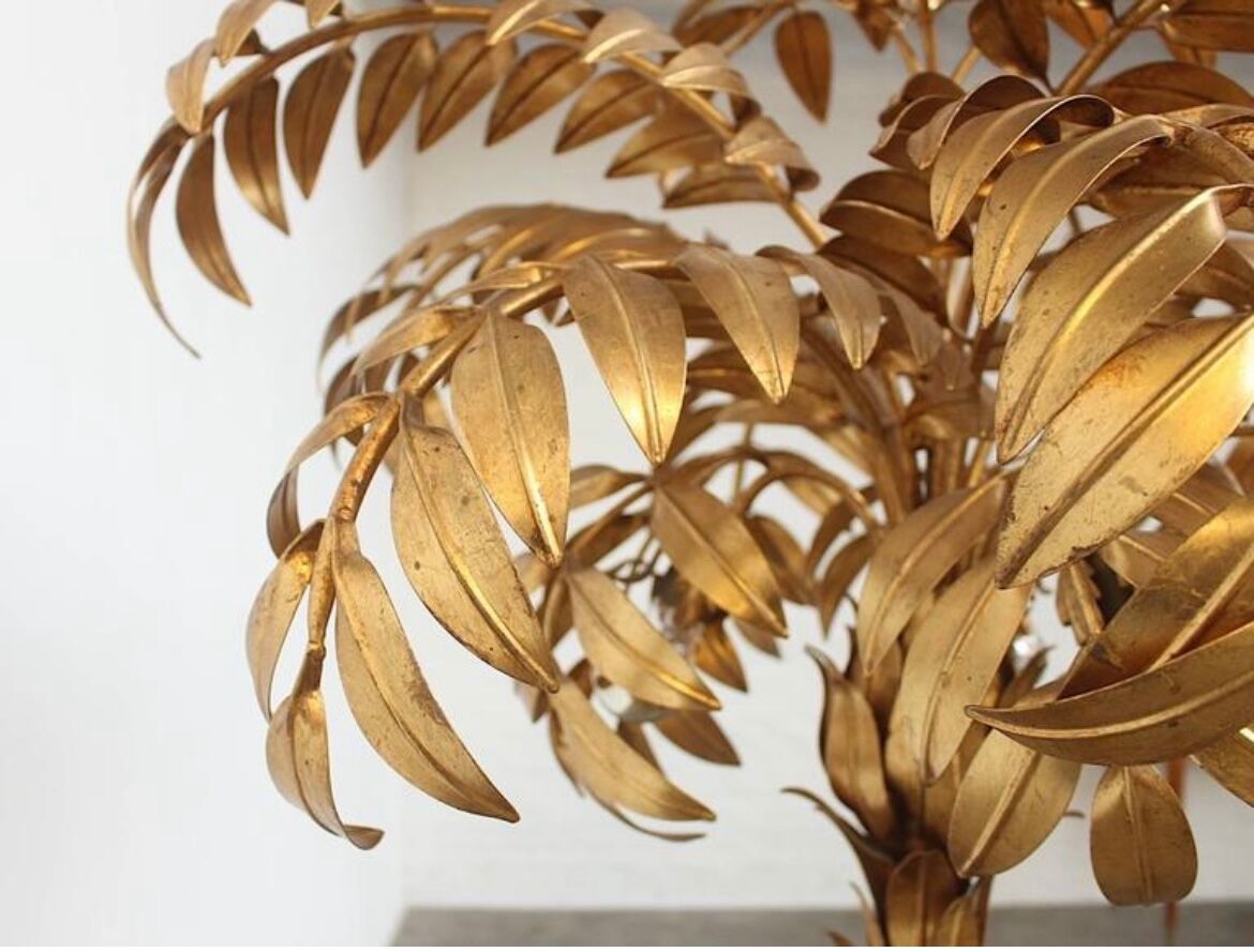 Lampadaire Hans Kögl métal doré