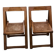 Chaises pliantes bois et cannage