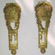 Pair of brass falls ornaments Louis XVI style -Bronze