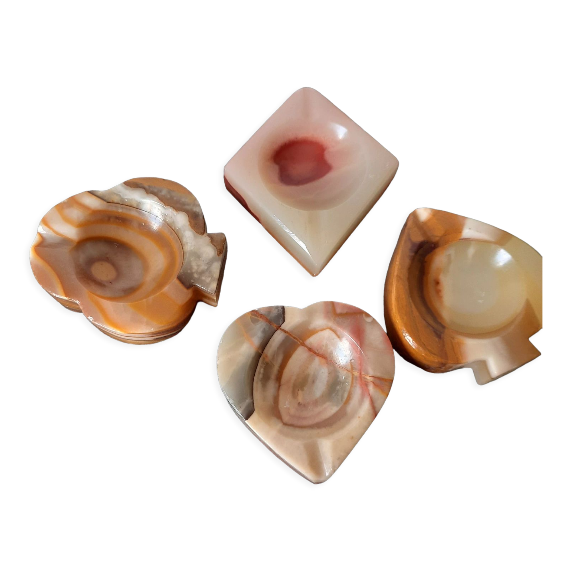 Set of marble ashtrays