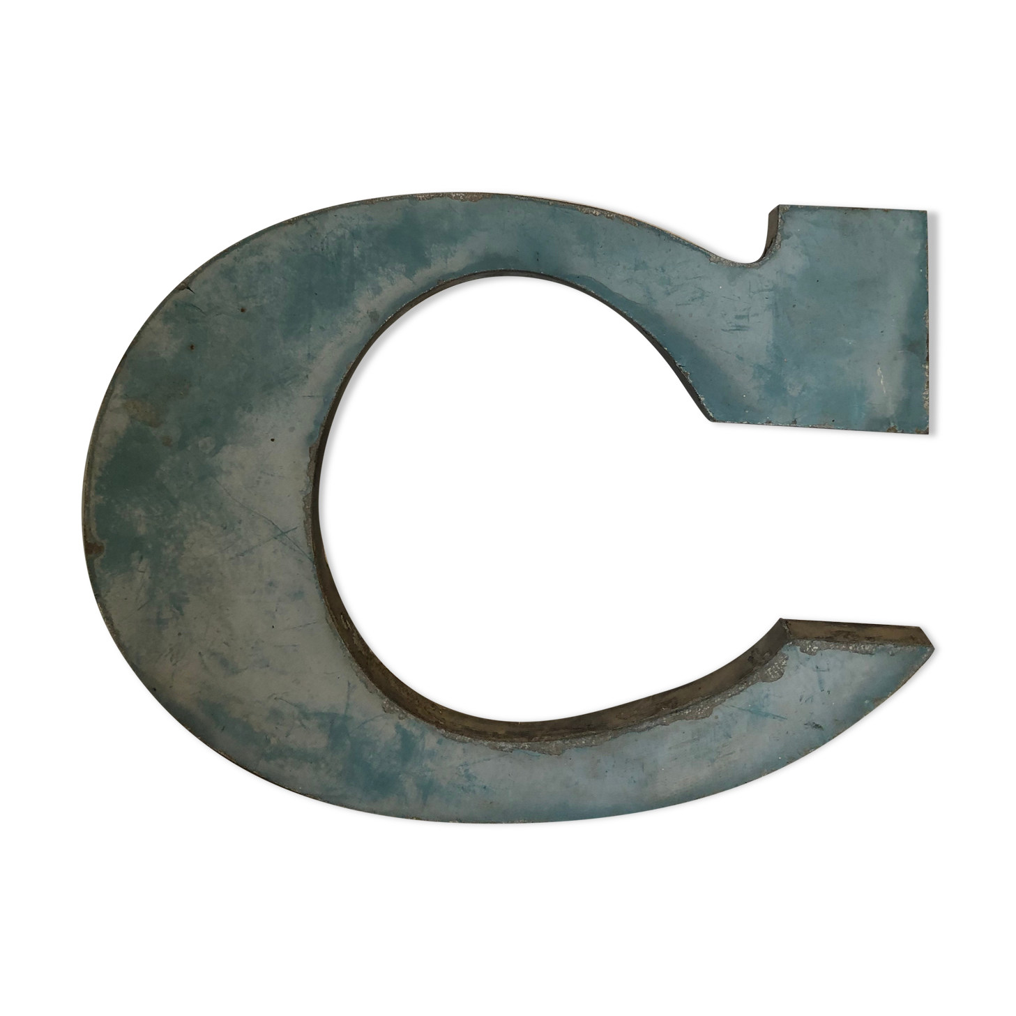 Blue sign letter "C"