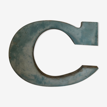 Blue sign letter "C"