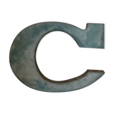 Blue sign letter "C"