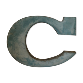 Blue sign letter "C"