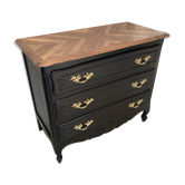 Commode patinée noire