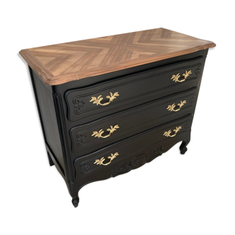 Commode patinée noire