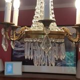 6-light hot air balloon chandelier with crystal pendants, late 19th century