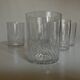 Set of 5 Baccarat modernist Ecailles water goblets