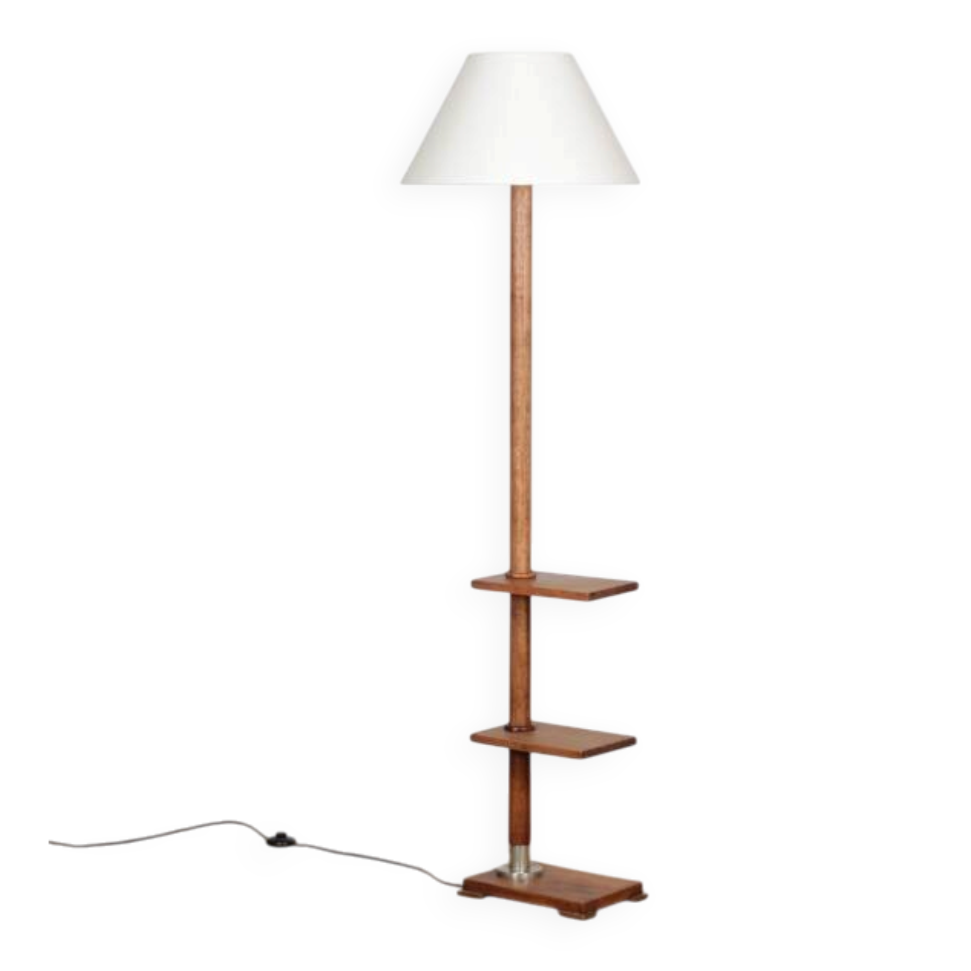 Lampadaire en chêne datant des années 1950