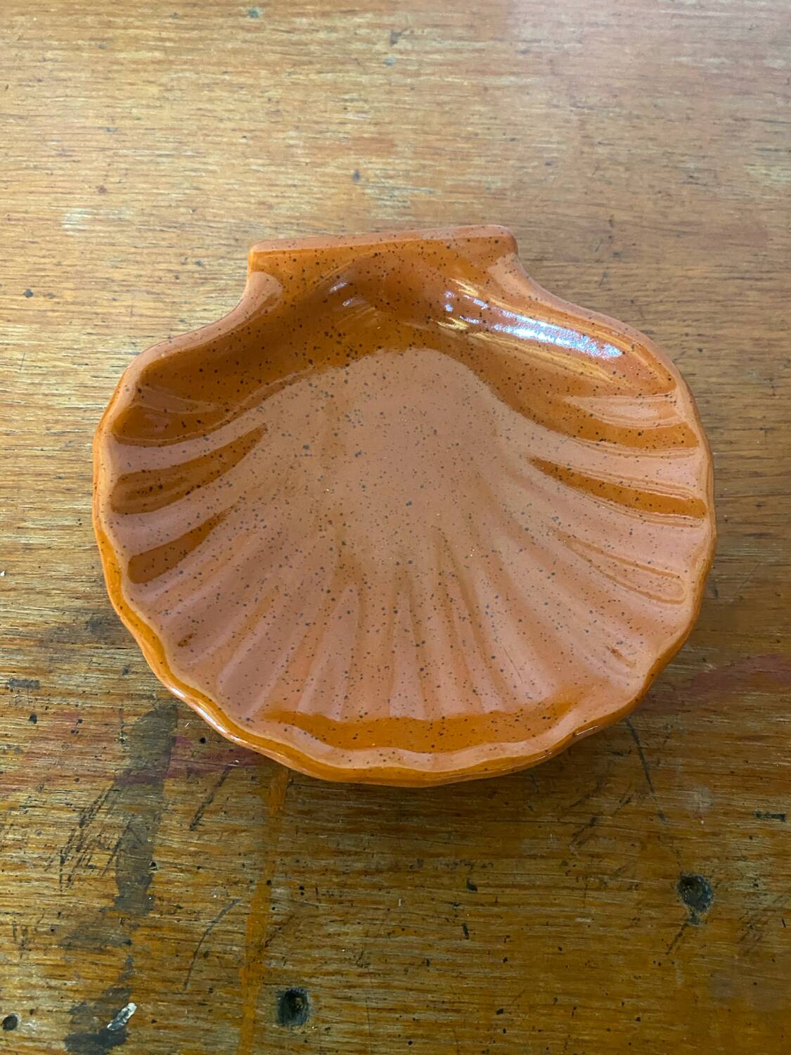 Série 6 Coupelles EMILE HENRY Céramique Marron Forme Coquillage Vintage