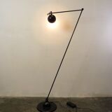 Minimalist articulated black floor lamp