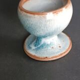 Four stoneware egg cups from Saint Amand pottery by Roger Jacques, vintage.