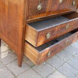 Louis XVI period walnut chest of drawers from the 18th century