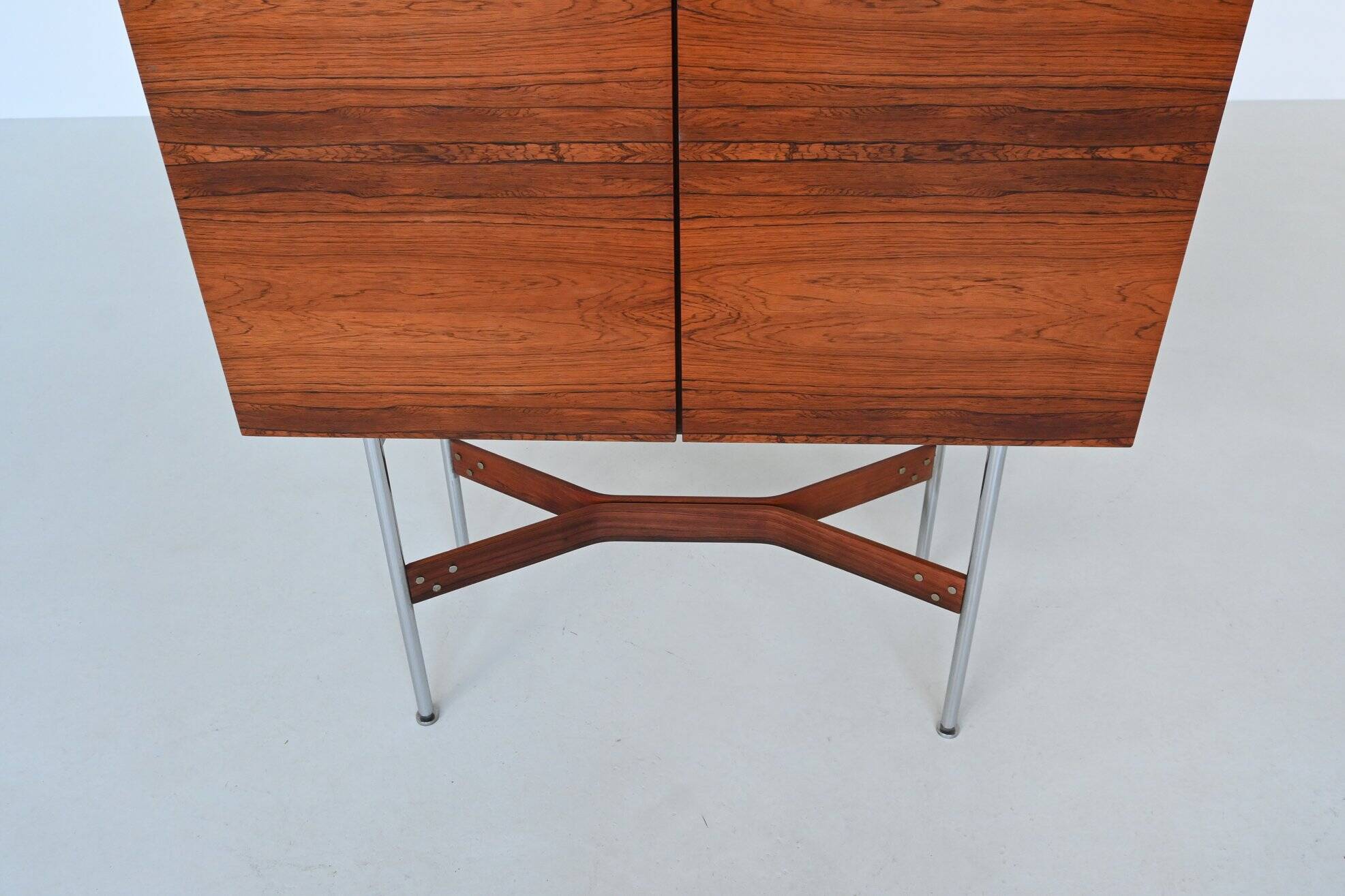 Rudolf Bernd Glatzel rosewood bar cabinet Fristho the Netherlands 1956