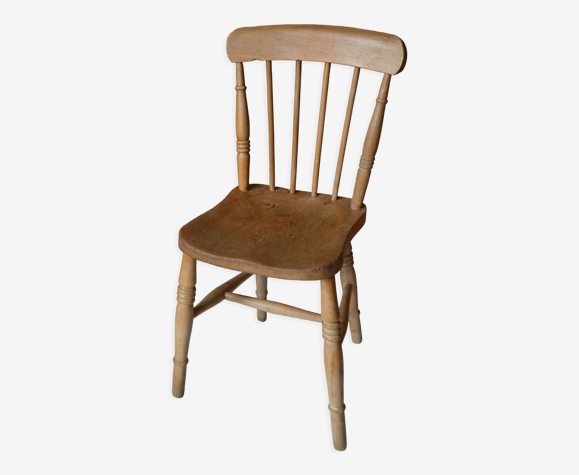 Chaise Windsor vintage chêne et hêtre