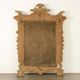 Large antique umber pine mirror from Switzerland, Italy, 19th century.