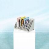 Vintage 1960s metal magazine rack, storage for single LPs.