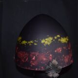 Marbled glass mushroom lamp