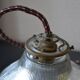 Prismatic glass Holophane pendant light circa 1950
