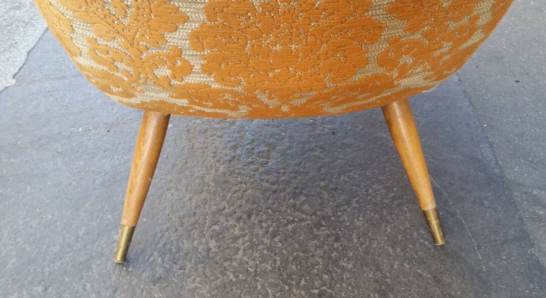 Vintage Scandinavian organic armchair 50s 60s