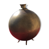 Ancient copper vase soliflore on foot