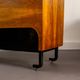 Mid Century Store Counter made of Chestnut and Black Enameled Metal