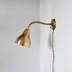 Danish Modern Brass Wall Lamp in the Style of Vilhelm Lauritzen, 1960s