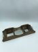 Vintage antique wooden and mirror compartment tray