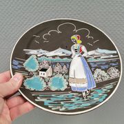 Ceramic Wall Plate by Arnold Wiig Factories (AWF) Norway 1950s