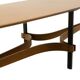 Guglielmo Ulrich. Oval coffee table in blonde teak. 1950s-60s.